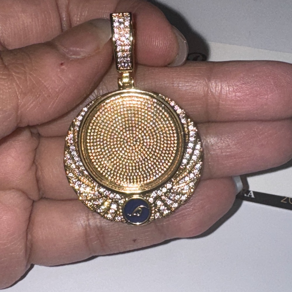 VVS Swarovski Memory Pendant, Picture keepsake charm, Gift for him, Custom made
